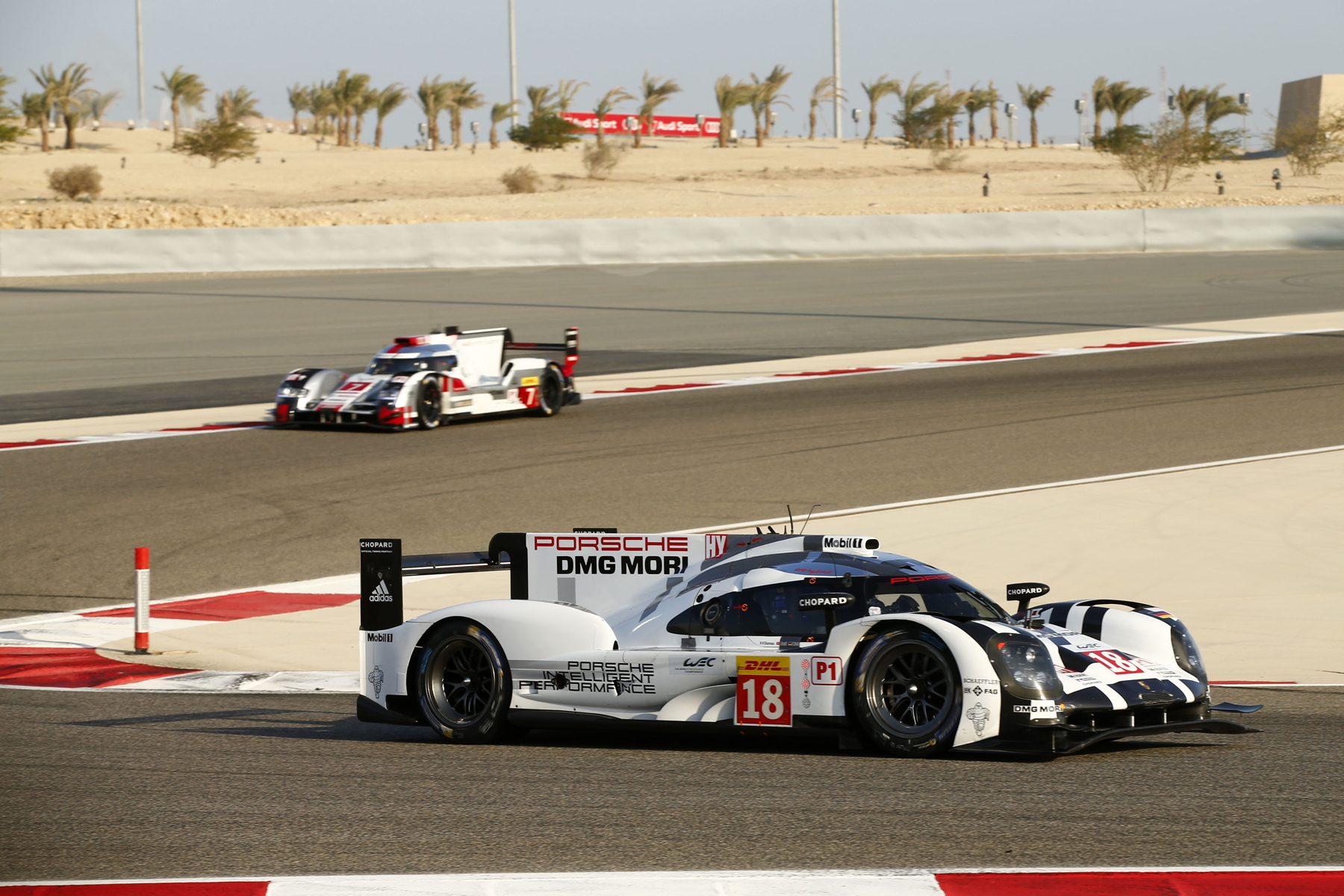 After difficulties for the no. 17 car, the sister entry was forced to battle with the no.7 Audi for a crucial victory in Bahrain.