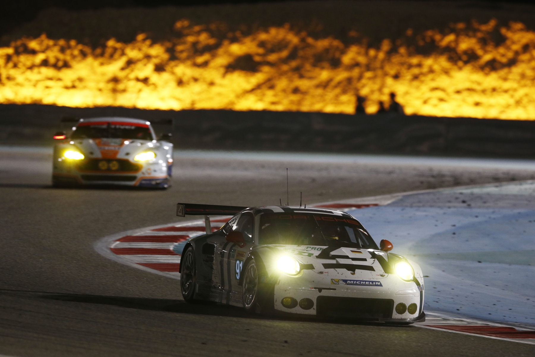 Richard Lietz and Michael Christensen took it steady in Bahrain to help Porsche secure all three FIA WEC GTE Pro titles.